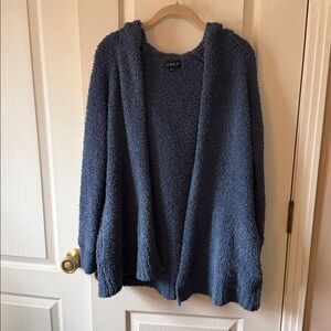 Serra Soft Blue Fleece Cardigan